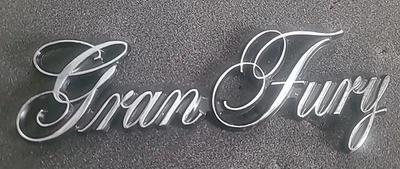 Vintage 1970's Plymouth Gran Fury Emblem Nameplate Mopar #3811505 - Image 1 of 4