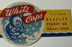 Lote de 5 GORRAS BLANCAS Candy Dallas Texas Novelty Peanut Co Etiquetas De Colección Esquimal - Imagen 1 de 8