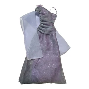 2003 BARBIE GLAMOUR FASHION #B8189 ASST. B8188 PURPLE GOWN - Picture 1 of 2