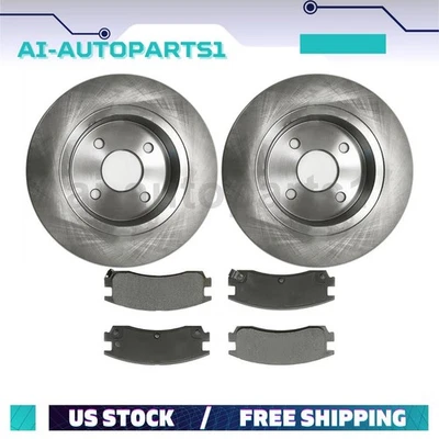 Juego de rotores de freno trasero + pastillas de freno Saturn SC 1991 1992 Foto 1 de 4