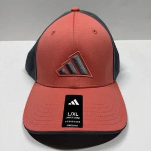 Adidas Cappello Golf Uomo Fitted L/XL AeroReady Golf 3 Elasticizzato Fit Grigio Scarlatto/Onyx - Foto 1 di 7