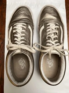 Zapatos con cordones Vans Off The Wall para mujer talla 9 1/2 dorados blancos clásicos - Imagen 1 de 7