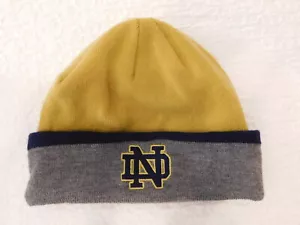 UNDER ARMOUR Gold Gray Blue "Notre Dame" Beanie Cap Hat Sz OS - Picture 1 of 4