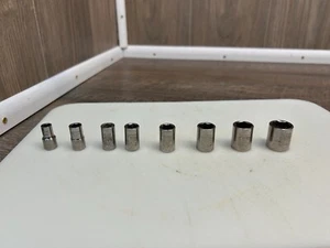 Craftsman 1/4" Drive Short Laser Etched Sockets, SAE STD 6 Point, Made in USA - Picture 1 of 16