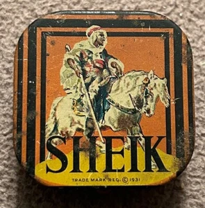 Antique SHEIK Prophylactic Tin. 1932. Tin Lithograph. Good cond. SCARCE!! - Picture 1 of 5