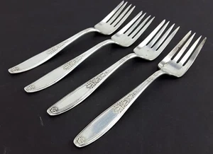 1847 Rogers AMBASSADOR 4 Salad Forks 6-1/8" Silverplate 1919 - Picture 1 of 6