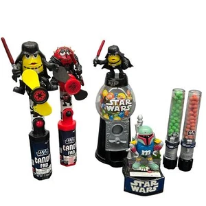 Banco de ventiladores dispensador Star Wars y M&M's sables de luz 2010/2011 caramelo original - Imagen 1 de 18