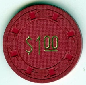 Unidentified Casino Chips: 1.00 Red Hat and Cain - Picture 1 of 2