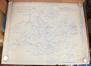 Walt Disney World Company Frontierland Tom Sawyer's Island Site Plan Blueprints - Picture 1 of 9