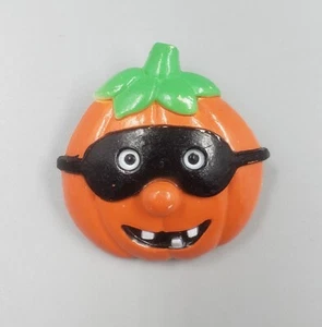 **Gibson PIN Halloween Vintage PUMPKIN Patch PETE JOL MASK 1990s Brooch** - Picture 1 of 3