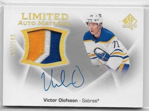 21/22 SP AUTHENTIC LIMITED AUTOGRAPH PATCH #LAMVO Victor Olofsson #54/100 3CLR - Picture 1 of 2