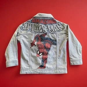 Marvel Amazing Spider-Man Jean Jacket Size 6 / XS Youth - Picture 1 of 7