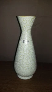 Jasba Keramik Vase Vintage 50er Cortina weiß gelb 130/25 Mid Century - Bild 1 von 8