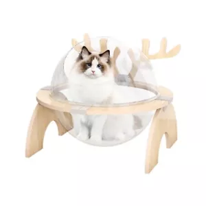 Pet supplies, cat nest climbing frame, spacecraft, cat nest, solid wood cat bed - Picture 1 of 28