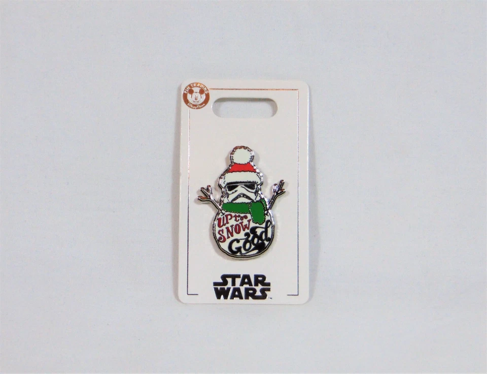 Disney Star Wars Navidad Vacaciones Muñeco de Nieve Stormtrooper Hasta la Nieve Buen Prendedor RARO Foto 1 de 1