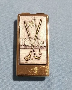 Anson Golf Money Clip Pewter and gold tone - Picture 1 of 4