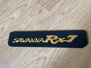 SAVANNA RX7 GOLD EMBLEM BADGE SA22C FB FC3s Optional rare 13B Mazda Rotary Jdm - Picture 1 of 3