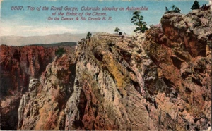 Top of the Royal Gorge Colorado car on the brink postcard a109 - Picture 1 of 2