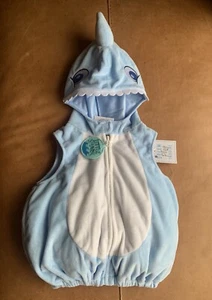 BNWT DREAM PKAY iMAGiNE,BLUE/CREAM LiTTLE SHARK COSTUME VEST ZiPPER,BABY 3-6 MOU - Picture 1 of 11
