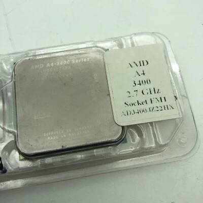 AMD A4 3400  2.7GHz - AD34000JZ22HX Socket FM1 CPU Processor Chip AD3400JZ22HX - Image 1 of 4