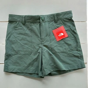 The North Face Shorts Girls Large Duck Green Parker Hiking Outdoors 30x4 - Picture 1 of 11