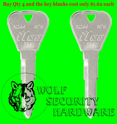 Ford Escort Mercury Tracer Lot of Two (2) Key Blank Ilco X244 H76 - Image 1 of 2