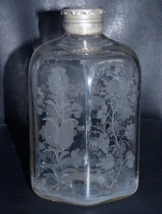 BÖHMEN BAROCK HISTORISCHES GLAS ZINN PRUNKVOLL GESCHLIFFEN BLUMEN 18. JH. - Picture 1 of 12