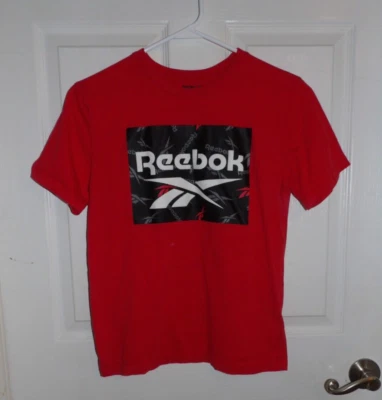 Camiseta Reebok para niños talla mediana 10-12 roja manga corta - LE34 Foto 1 de 2