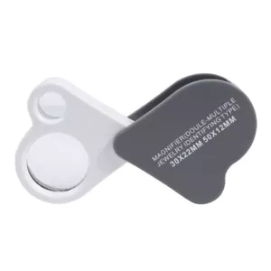 Eye Loupe Magnifier Double Lens Handheld Glass 30X 50X for Jewelry - Picture 1 of 8