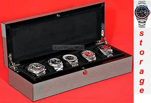 Luxury Carbon Fibre Look Watch Storage Box for five watches-model:Watchpro5-CF - Picture 1 of 11