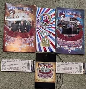 Grateful Dead 7/5/15 BIG Chicago Ticket Stubs, Fare Thee Well 2 Programs, 1 Pass - Picture 1 of 6