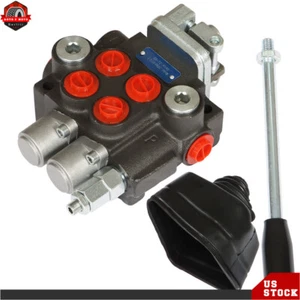 Hydraulic Control Valve 2 Spool 11GPM Double Acting with Conversion Plug - Picture 1 of 15