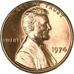 1974 P Lincoln Memorial Cent Penny from US Mint Proof Set - Picture 1 of 4