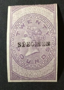 BroadviewStamps Bechuanaland essay from -1887 yr.  Mint w Specimen ovpt. £380 - Bild 1 von 2