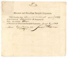 Worcester and Fitzwilliam Turnpike Corporation - Stock Certificate - Early Turnp