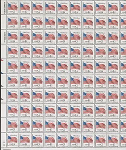 Full Sheet of 100 Old Glory American Flag UAS G US Stamps #2881 CV Price $350 - Picture 1 of 1
