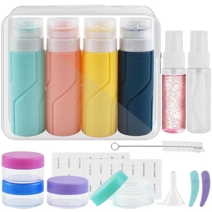 16 Kit Viaggio Liquidi Aereo Flaconi Contenitori da Viaggio 100 ml Boccette - Foto 1 di 1