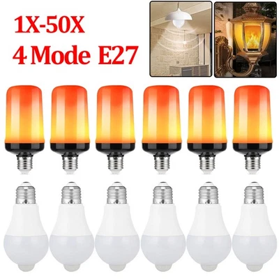 E27 LED Glühbirne Birne 6W/12W Mit Bewegungssensor Bewegungsmelder Licht Lampe - Bild 1 von 4