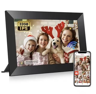 Digital Photo Frame WiFi Gift Adult Child Connected 10.1 Inch 32GB HD - Image 1 of 4