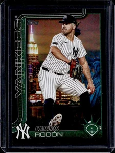2025 Topps Carlos Rodon FF NYC Big Apple Variation Black Foil #2/10 Yankees - Picture 1 of 2