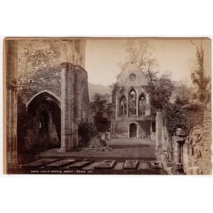 Fotografía antigua de albúmina VALLE CRUCIS ABBEY Denbighshire c1890 por Valentine - Imagen 1 de 1