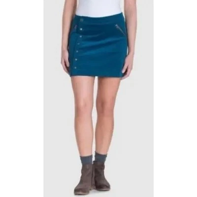Minifalda de pana KUHL Streamline frontal a presión azul Yale para mujer talla 12 Foto 1 de 4