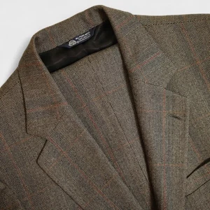 Burberrys 2 Pc Suit 38R Gray Birdseye Windowpane Italian Wool Side Adjusters - Picture 1 of 18