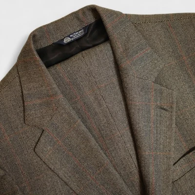 Burberrys 2 Pc Suit 38R Gray Birdseye Windowpane Italian Wool Side Adjusters - Image 1 of 4