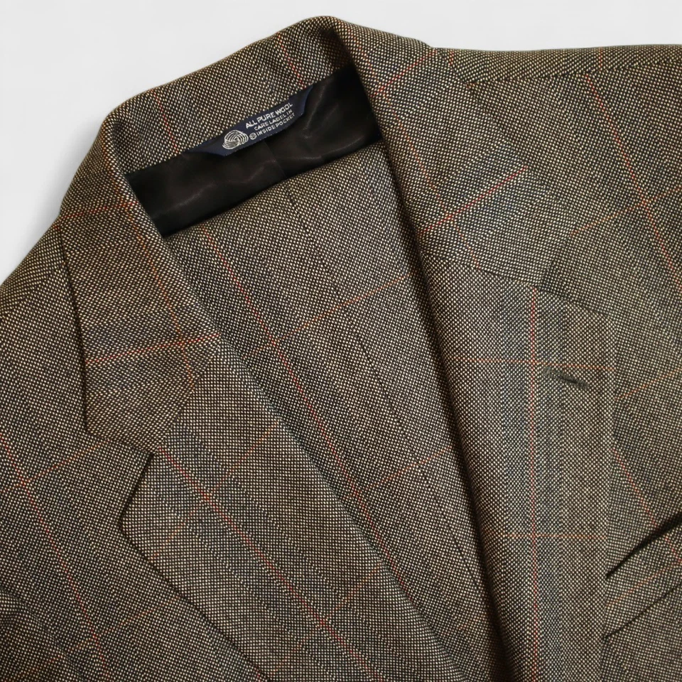Burberrys 2 Pc Suit 38R Gray Birdseye Windowpane Italian Wool Side Adjusters - Image 1 of 4