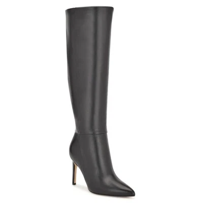 Nine West Womens Richy Heeled Boots US 5 M EU 35 Black Knee High EUC - Image 1 of 4