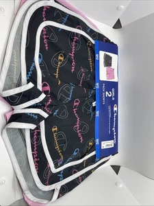 Pack de 2 pantalones cortos activos Champion para niñas talla 10-12 rosa/negro - Imagen 1 de 5