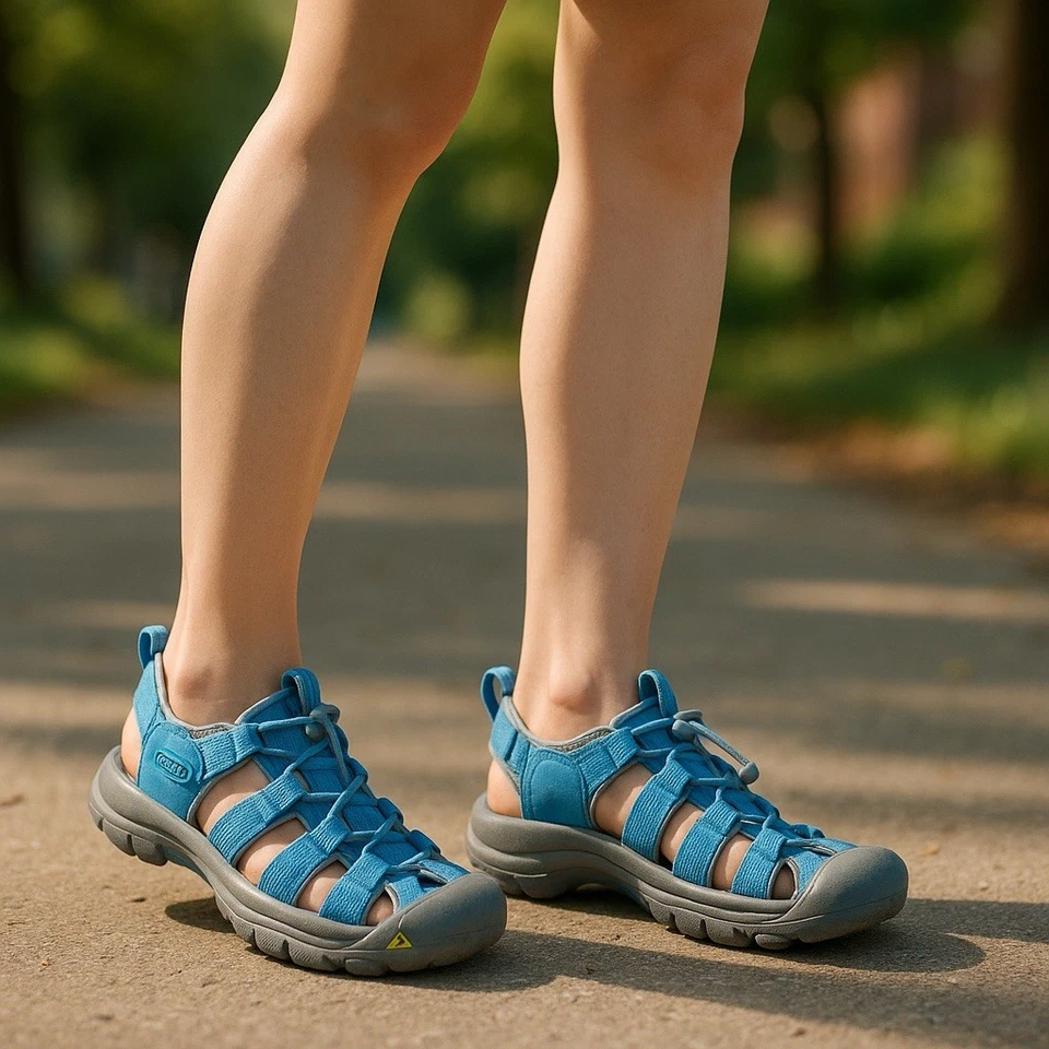Sandalias unisex para jóvenes KEEN Newport H2 talla 13 azul camuflaje impermeables zapatos de senderismo Foto 1 de 4
