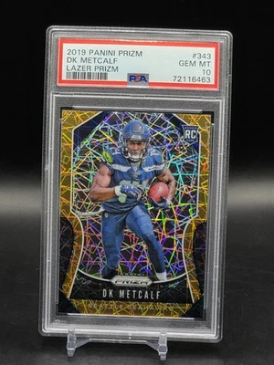 2019 Prizm Gold Lazer Prizm DK Metcalf Rookie #343 PSA 10 em perfeito estado - Imagem 1 de 3
