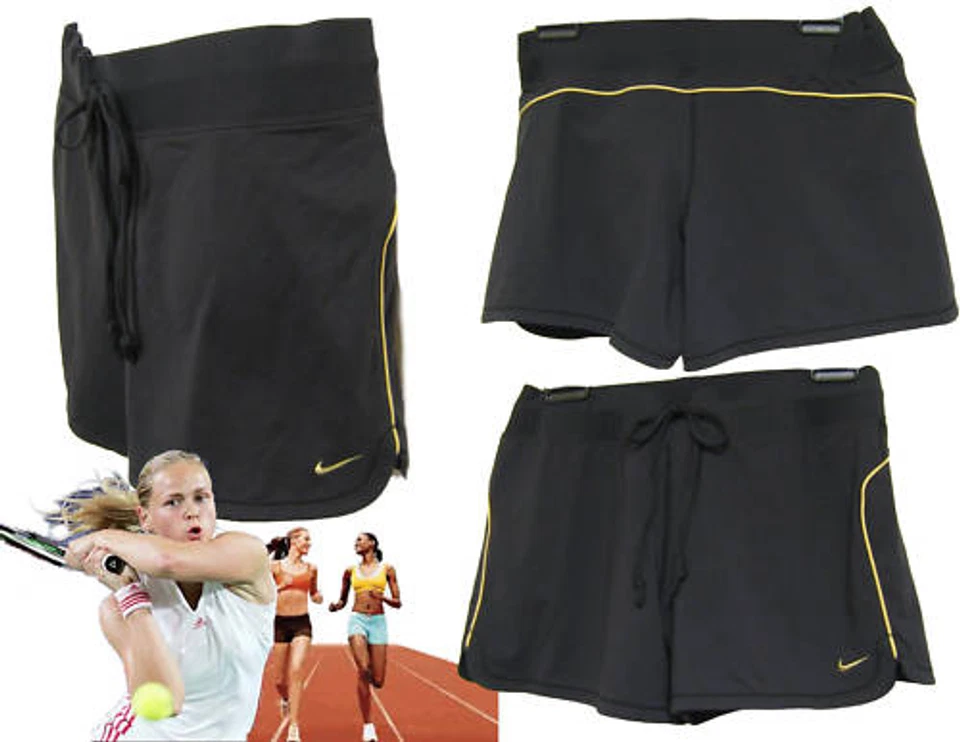 Nuevo Nike NikeFit Damas TENIS FITNESS Pantalones Cortos Talla L Negro Foto 1 de 4